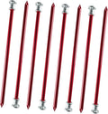Cabilock 8pcs Aluminum Alloy Tent Pegs Lightweight Camping Stakes Backpacking Tent Accessories for Outdoor Use Random Color