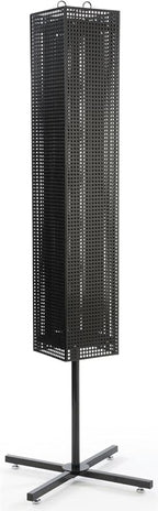 Floor Pegboard Spinner Rack, Magnetic, 68"H (Black Steel)