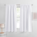 PONY DANCE Pure White Curtains - Window Treatments Home Decor Thermal Insulated Curtain Drapes Light Filter Energy Efficient Low Shading Effect for Bedroom & Kitchen, 52 W x 54 L, 2 Pieces