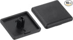 uxcell 10Pcs Extruded End Cap Nylon, 20x20mm T-Slot Aluminum Profile 2020 European Standard End Cap Extrusion Plug for Trolley, Fish Tank Rack, Storage Rack, Black