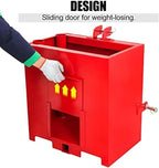 3 Point Hitch Ballast Box, 800 Lbs Tractor Ballast Box with 2'' Quick Hitch Receiver for 3 Point Category 1 Tractors, Loaders and Skid Steers,Red