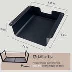Under Desk Storage Shelf Under Desk Drawer Storage for Sit Stand Desk, Table, Gaming Desk, Workstations Under Desk Organizer Adds Tray for Home and Office(Black)