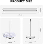 17 Inch Aluminum Ticket Holder Rail with 2 Receipt Stabbers for Restaurant, Kitchen, Bar