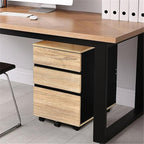 Pemberly Row 3-Drawer Engineered Wood Vertical Mobile Filling Cabinet in Natural