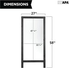Ilyapa Wooden Dry Erase A Frame Sign - Magnetic Whiteboard Sidewalk Menu Board Outdoor - Menu Display for Restaurant, Food Truck - 58x27 inch - Black