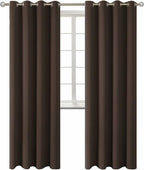 BGment Blackout Curtains for Living Room - Grommet Thermal Insulated Room Darkening Curtains for Bedroom, Set of 2 Panels (52 x 84 Inch, Brown)