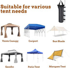 12 Pack Canopy Weight SandBags, 264 LBS Black Extra Large Heavy Duty Canopy Weights Sand Bags for Canopy Outdoor Advertising Sunshade Fixed Windproof Pop up Canopy Tent, Without Sand. ﻿
