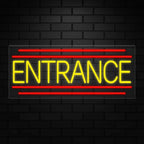 Entrance Neon Sign for Retail Displays | Value priced LED Flex Neon | Electronic Light Up LED Sign for Windows/Walls | 32"W x 13"H x 1"D