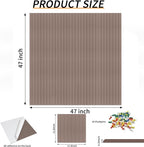 Large Felt Bulletin Board 47x47 Inch, 16pcs Peel and Stick Felt Wall Tiles Modern Push Pin Board for Wall Organization