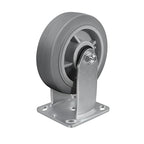 6'' × 2'' Caster Wheel, Heavy Duty Industrial Caster, Rubber Wheels with Roller Bearing, Load 900lbs per Casters for Cart Dolly Toolbox Trolley (1 Rigid)