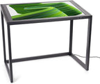 Displays2go 43" Interactive Touch Desk with PCAP Touchscreen – Digital Display Desk, Wheelchair Accessible, Touchscreen Kiosk for Retail & Education – Black