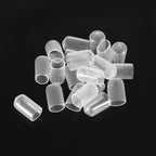 uxcell 20pcs Rubber End Caps 9mm ID Vinyl PVC Round Tube Bolt Cap Cover Screw Thread Protectors Clear