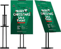 ONCEMORE Heavy Duty Sign Stand, Floor Poster Board Stand, Adjustable Metal Sign Holder Height Up to 60 Inches and 180° Rotation Display Standing Pedestal for Board & Foam, Black