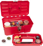 Akro-Mils 09514 ProBox 14-Inch Plastic Toolbox for Tools, Hobby or Craft Storage Toolbox with Removable Tray, 14-Inch x 8-Inch x 8-Inch, Red, 6-Pack