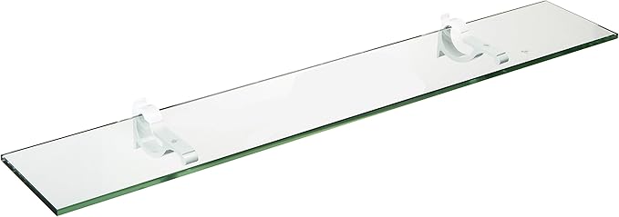 Spancraft Glass M-10x18-White Monarch Glass Shelf, White, 10" x 18"