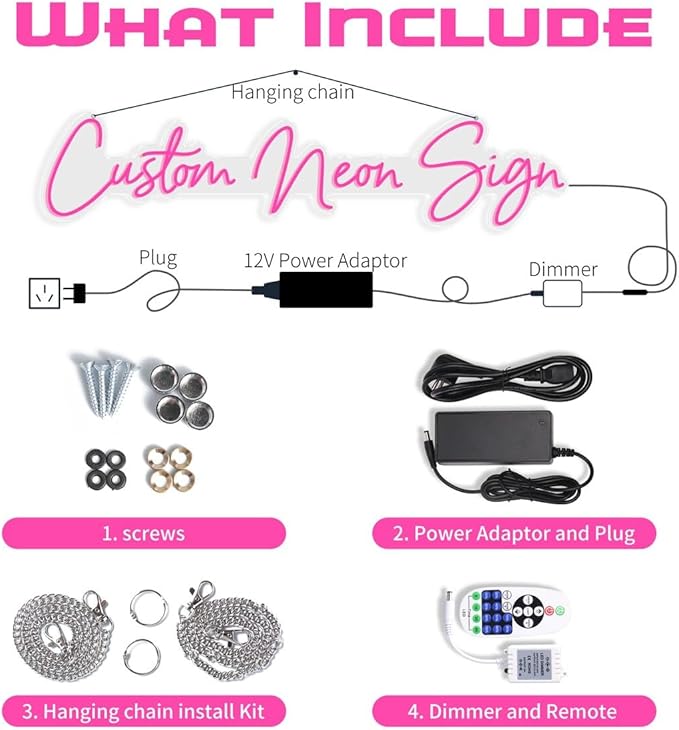 Custom Neon Sign Customizable for Wall Decor, Personalized LED Neon Sign for Wedding Birthday Gift Party Bar Game Bedroom Home Company Logo Business Shop Name Logo Neon Lights up Signs