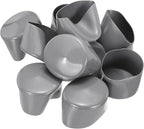 uxcell 10pcs Rubber End Caps 65mm(2.6 Inch) ID Vinyl Round End Cap Cover Screw Thread Protector Light Grey