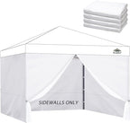 Instant Canopy Sidewalls for 10x10 Pop Up Canopy Tent, 300D Waterproof Material for Outdoor Events, Vendor Booths, and Privacy (Sidewalls Only, Canopy Not Included) (White, 10x10ft-4pcs)