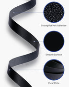 Melamine Edge Banding Black 3/4 inch x 100 ft Veneer Edging Easy Application Iron on Edge Banding Tape for Cabinet Plywood Repairs Furniture Restoration