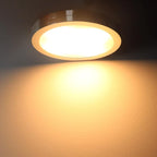 YGS-Tech LED Puck Lights, Under Cabinet Lighting Silver Trim, 3000K Warm White, CRI90+, Touch Dimming, All Accessories Included, Under Counter Lighting for Kitchen, Closet Lights, Safe Light, 3-Pack