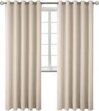 BGment Blackout Curtains - Grommet Thermal Insulated Room Darkening Bedroom and Living Room Curtains, Set of 2 Panels (70 x 84 Inch, Champagne)