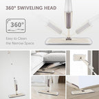 Spray Mops for Floor Cleaning: MEXERRIS Wet Mop with 3 Washable Pads for Swiffer Powermop - Floor Mop with Refillable Bottle - Home Commercial Dust Dry Mops for Hardwood Laminate Ceramic Tiles Wood