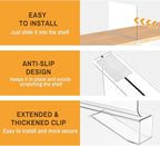 12 Pack Closet Shelf Dividers Organizer Purse Clothes Organization Acrylic Clear Tall Divider Separators for Wood Wire Thick Shelves Kitchen Office Bookshelf Storage Handbags Bag Sweater