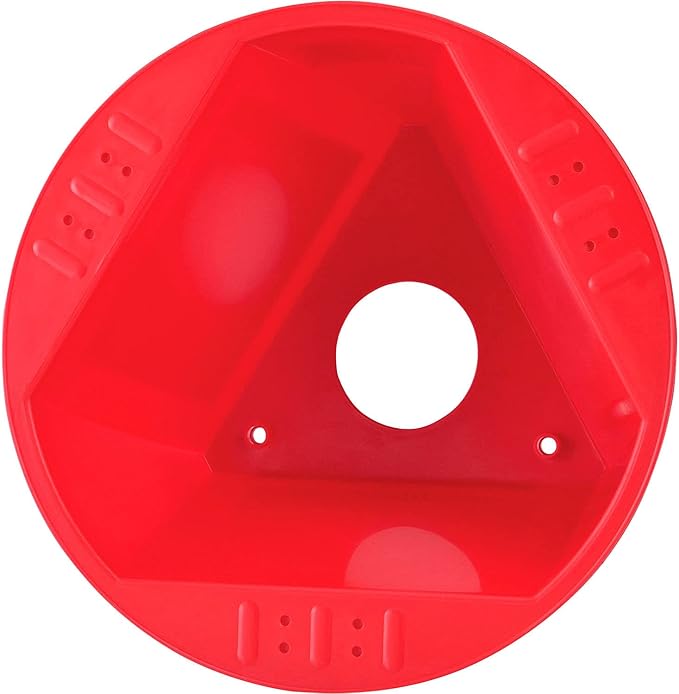 Global Industrial Inventory Control Cone W/Dry Erase Decals, 10" L x 10" W x 5" H, Red, Lot of 5