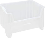 Hudson Exchange 20" x 15" x 12.5" (54 Pack) Plastic Giant Stackable Hopper Bin Container, Clear