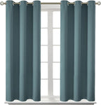 BGment Room Darkening Curtains 45 Inches Long - Grommet Thermal Insulated Drapes Window Treatment Curtains for Bedroom, 2 Panels, 38 x 45 Inch, Stone Blue