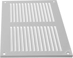 Repa Market 8x6 Inch Air Vent Cover/White Galvanized Steel Louvered Grill Cover with Mesh Screen/Wall or Ceiling Vent/Durable Flush Mount HVAC Register for Indoor and Outdoor Ventilation