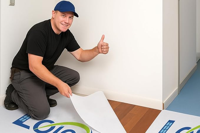 Temporary Floor Protection for Construction Projects, Floor Protection Film-Protects Hardwood, Tile, Carpet, Countertops, Bathtubs and More,Coverage of 325 SQFT (39.5''x100'-White)