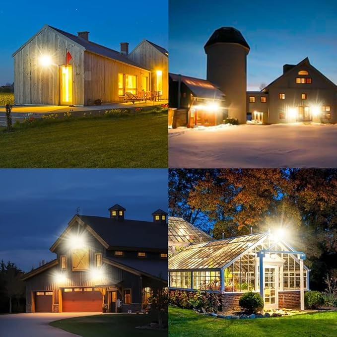 2 Pack 150W 3000K Led Flood Lights Outdoor,Warm White Super Bright 15500LM Security Lights with Plug,Exterior IP66 Waterproof FloodLight for Basketball Court, Yard, Garden, Playground