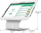 Kiosk POS Tablet Stand Compatible with iPad 10 gen 10.9 inch, 11"(A16), air 4 5 10.9", Pro 11" 1st 2nd 3rd 4th gen., iPad air 11", Retail Stand with 360° Swivel Base, White, BSC101WS
