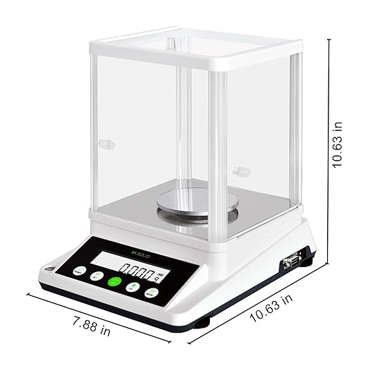 U.S. Solid Digital Analytical Balance 110 g × 0.001 g, High Precision Lab Scale with Front and Rear 2 LCD Screens for Multi-Angle Viewing, Ideal for Laboratory, Research & Education