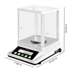U.S. Solid Digital Analytical Balance 110 g × 0.001 g, High Precision Lab Scale with Front and Rear 2 LCD Screens for Multi-Angle Viewing, Ideal for Laboratory, Research & Education