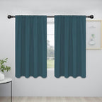 Easy-Going Rod Pocket Blackout Curtains for Bedroom, Room Darkening Window Curtains for Living Room, Thermal Insulated Noise Reduction Solid Window Drapes, 2 Panels(42x54 in, Bluestone)