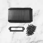 40pcs Black Metal Label Holders Office Library File Drawer Cabinet Card Tag Label Holder Metal Frame 60mm x 17mm