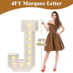 Marquee Light Up Letters: 4FT Large Decorative Signs for Party Decorations Baby Shower Birthday Wedding Engagement Anniversary, 4 Feet Tall Pre-Cut DIY Foamboard Letter X - Easy to Assemble