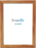 SnapeZo Wood Effect 36x48 Poster Frame, Front-Loading, Wall Mount, Aluminum 1.25" Profile, Professional Series