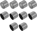uxcell 10pcs Rubber End Caps 47mm ID Vinyl Round End Cap Cover Screw Thread Protectors Dark Grey