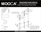 MOOCA 3 Tier Premium Acrylic Eyewear Display Stand, Sunglasses Rack Holder, Sunglasses Stand, Eyewear Organizer for Eyeglasses, 5 in H