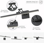 Black Picture Lights for Paintings Dimmable Gallery Light Hardwired LED Wall Art Lighting Display Artwork Lamps 23.6 Inch 14W 3000K Warm White