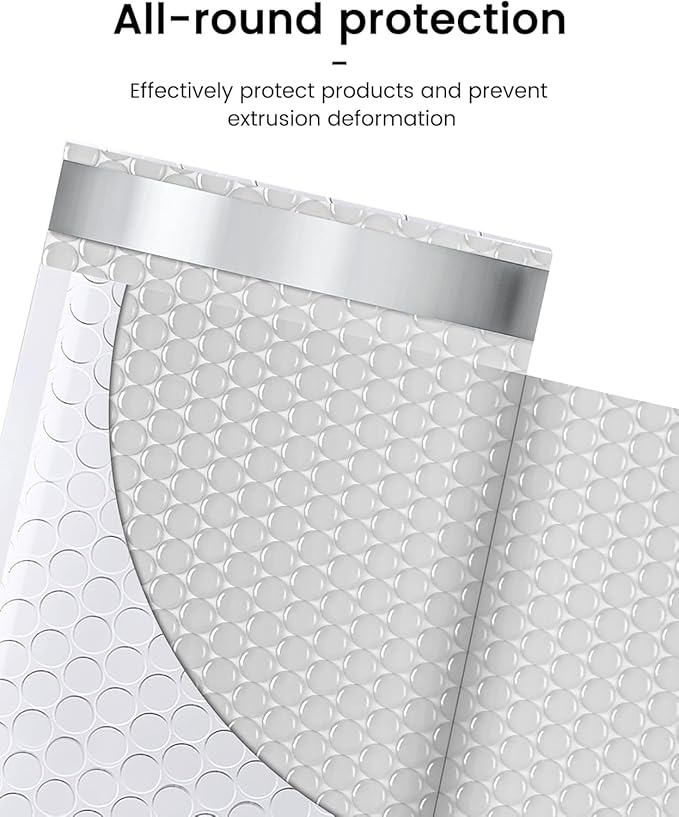 GSSUSA White Bubble Mailers 4x8 Inches 19200 Pack, Usable Size 4X7" Bubble Envelopes for Small Business, 1Pallet Padded Envelope, Shipping Mailers, Packaging Bags, Mailing Envelopes, Shipping Supplies