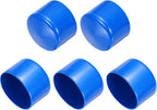 uxcell 5pcs Rubber End Caps 60mm(2.4 Inch) ID Vinyl PVC Round Tube Bolt Cap Cover Screw Thread Protectors Blue