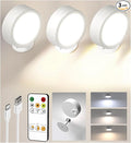 EZVALO LED Wall Mounted Lights, 5500mAh Rechargeable Wall Sconces Lamp, 3 Color Temps & Remote and Touch Control, 360°Rotation Dimmable Cordless Wall Light for Bedroom (3 Pack White)