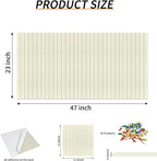 Large Felt Bulletin Board 23x47 Inch, 8pcs Peel and Stick Felt Wall Tiles Modern Push Pin Board for Wall Organization