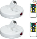 Cordless Spotlight Battery Powered, LED Accent Lighting with Remote and Timer, Display Puck Lights, Stick Uplight for Tree Portrait Gallery Picture Dartboard Painting Art Photo Plant