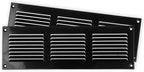Repa Market 2-Pack 12x4 Inch Air Vent Cover/Black Galvanized Steel Louvered Grill Cover with Mesh Screen/Wall or Ceiling Vent/Durable Flush Mount HVAC Register for Indoor and Outdoor Ventilation
