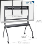 Smart Board Stand for 55-86 Inch Interactive Whiteboard, Easy Move, Lockable Wheels Stable